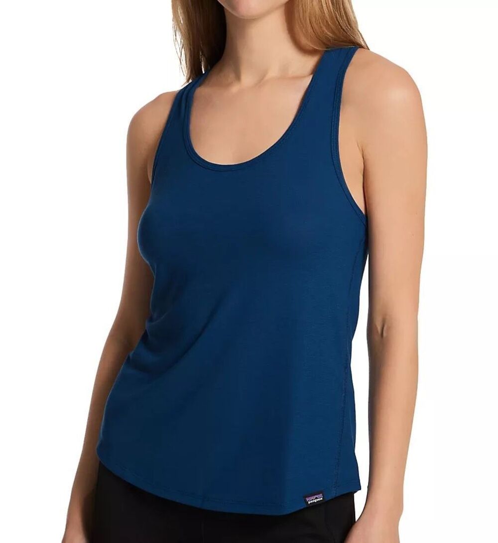 Patagonia Capilene Cool Trail Tank Top Lagom Blue Size L Racerback Hiking #779